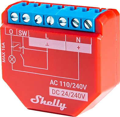 Shelly Plus 1PM, 1-Kanal, Unterputz, Schaltaktor