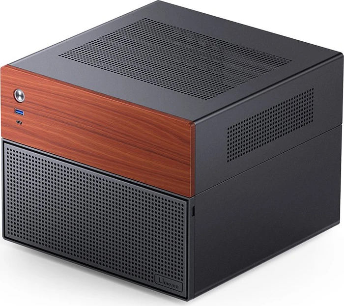 Jonsbo N4 Black, schwarz/braun