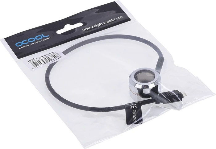 Alphacool Aurora Hardtube LED Ring 16mm, RGB beleuchtet, verchromt