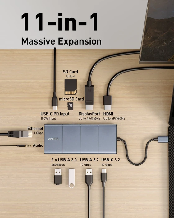 Anker 565 USB-C Hub, USB-C 3.1 [Stecker]