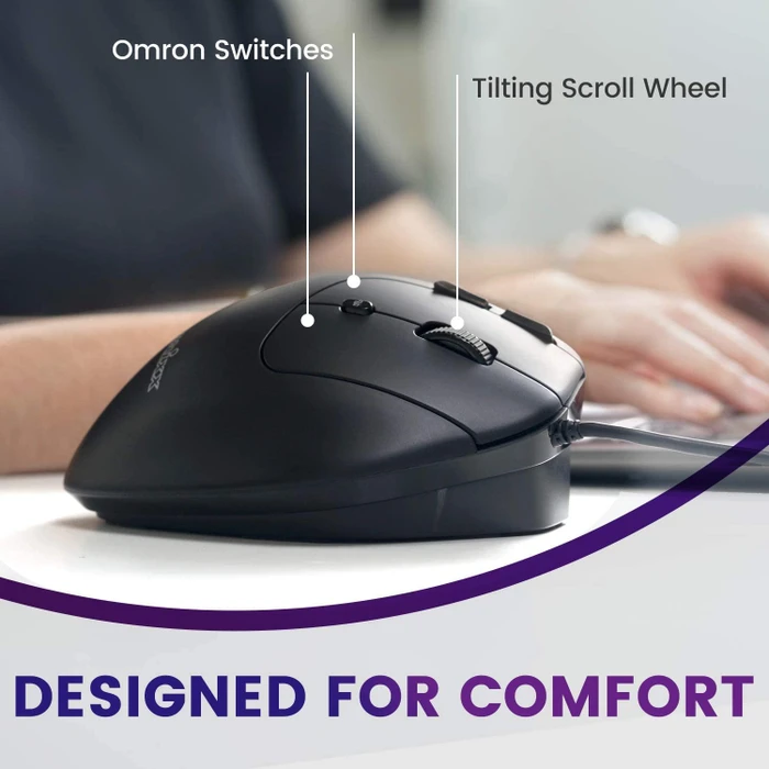 Perixx PERIMICE-520 Ergonomic Trackball Mouse, schwarz, USB-A