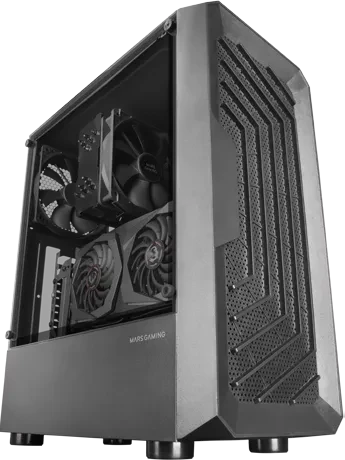 Mars Gaming MC-2000 Black, Glasfenster