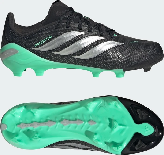 adidas Predator League FG core black/silver metallic/pulse mint (Junior)