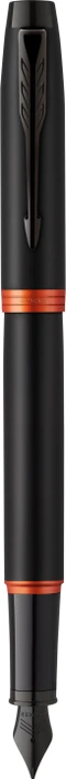 Parker IM Vibrant Rings all-black/flame schwarz, rechte Hand, mittel, Geschenkbox