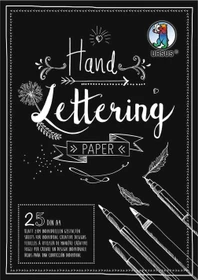 Ursus Handlettering Paper, A4, glatt, schwarz, 25 Blatt