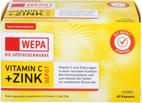 Wepa Vitamin C + Zink Kapseln, 60 Stück