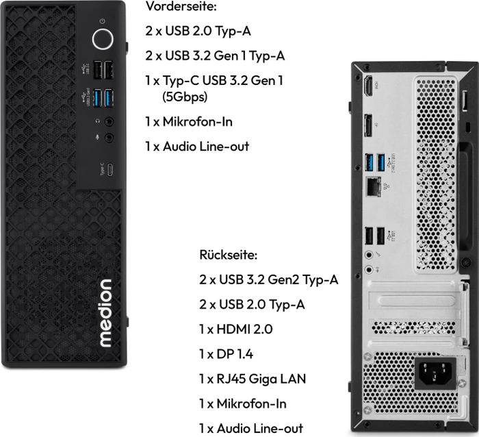 Medion Picoworx T80 III SFF, Core Ultra 7 258V, 32GB RAM, 1TB SSD