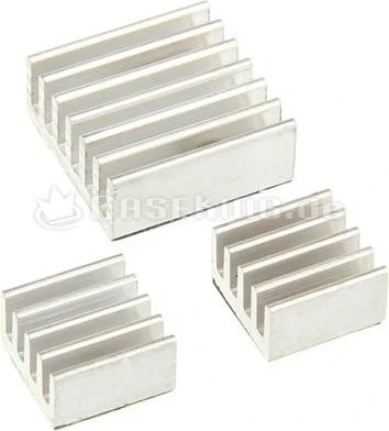 King Mod Alu Kühlkörper-Set für Raspberry Pi, silber
