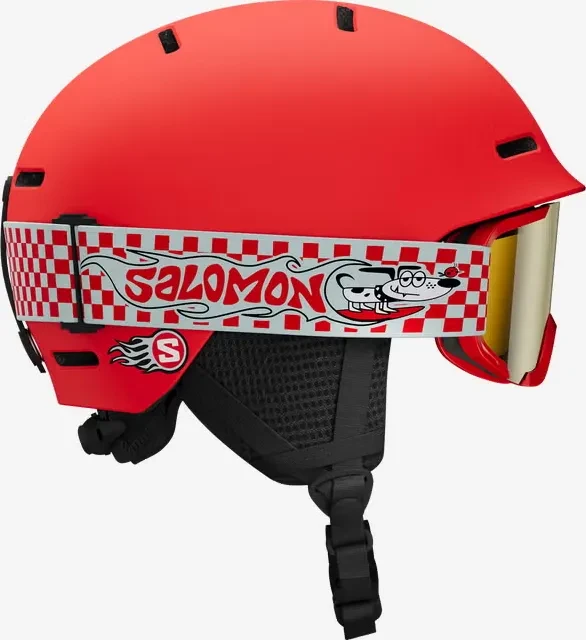 Salomon Player Combo Helm cherry tomato (Junior)