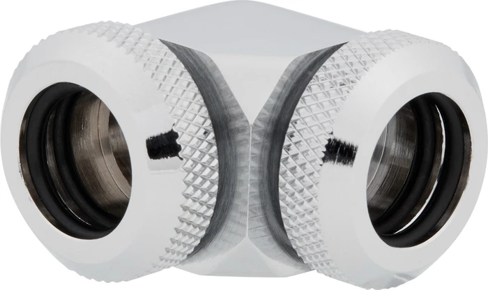 Corsair Hydro X Series XF Hardline, OD Fitting 90° 12mm, chrome, 2er-Pack