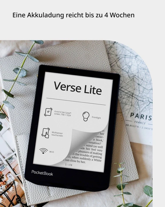 PocketBook Verse Lite, Midnight Grey, 8GB Flash