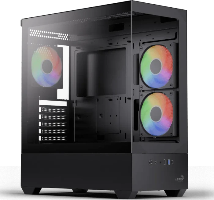 AeroCool P500D Black, Glasfenster