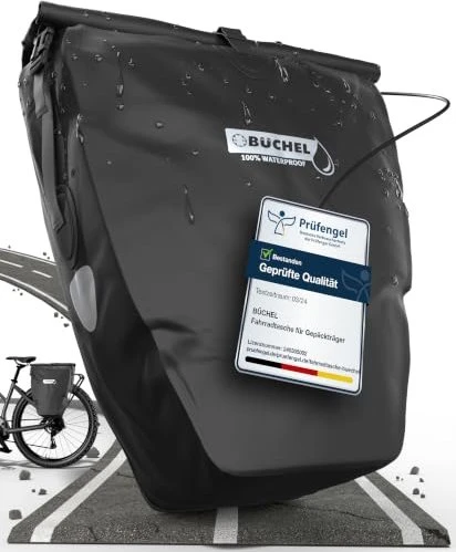 Büchel Fahrrad Gepäcktasche schwarz