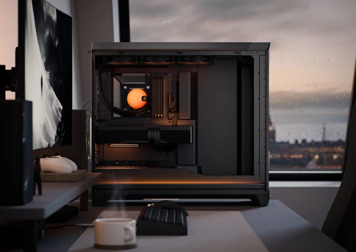 Fractal Design Meshify 3 XL Ambience Pro RGB Black TG Light Tint, schwarz, Glasfenster