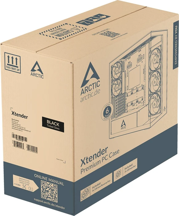 ARCTIC Xtender VG Black, Glasfenster