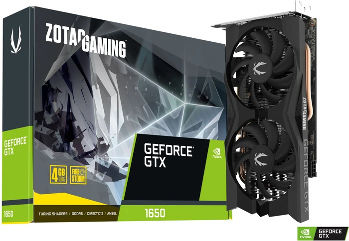 Zotac Gaming GeForce GTX 1650, 4GB GDDR6, HDMI, 3x DP