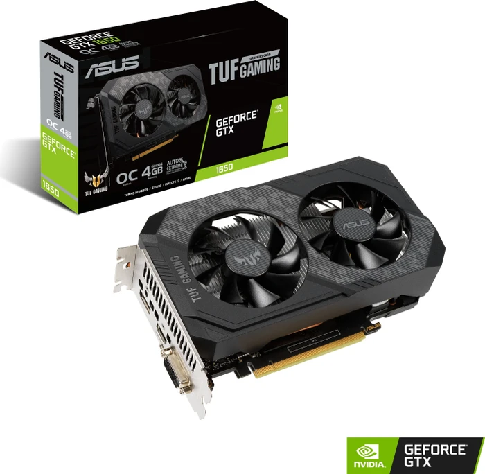 ASUS TUF Gaming GeForce GTX 1650 OC P, TUF-GTX1650-O4GD6-P-GAMING, 4GB GDDR6, DVI, HDMI, DP