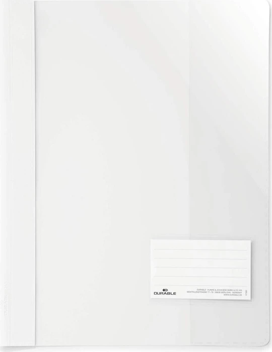 Durable Sichthefter opak, A4+, intensiv weiß/transparent