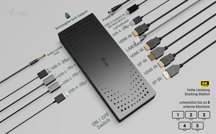 i-tec USB-C Docking Station Gen 2, USB-C 3.1 [Buchse]
