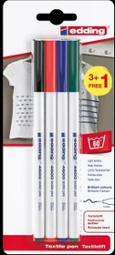 edding 4600 Textilmarker Basic sortiert, 4er-Set