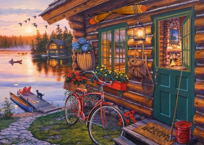 Schmidt Spiele Seehütte mit Fahrrad