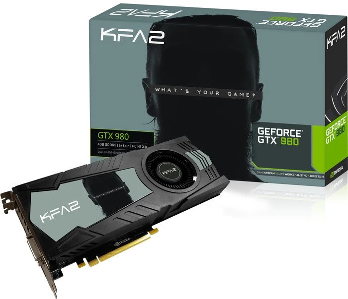 KFA2 GeForce GTX 980, 4GB GDDR5, DVI, HDMI, 3x DP