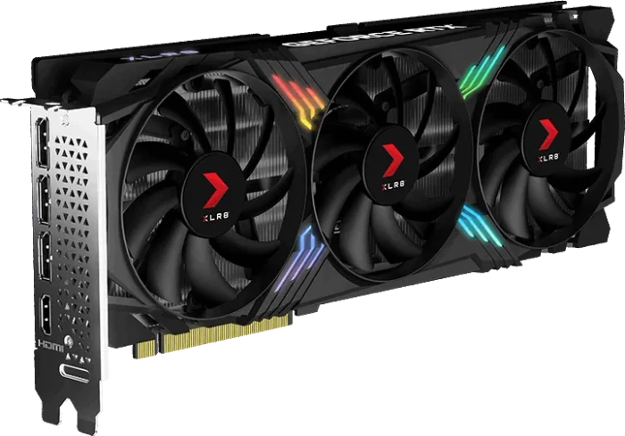 PNY GeForce RTX 4070 SUPER XLR8 Gaming Verto Epic-X RGB Overclocked Triple Fan, 12GB GDDR6X, HDMI, 3x DP