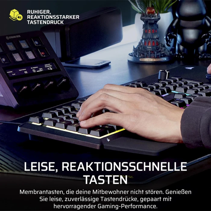 Corsair SKIFF 100, schwarz, LEDs RGB, USB, DE