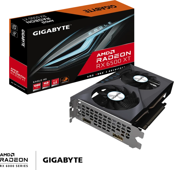 GIGABYTE Radeon RX 6500 XT Eagle 4G, 4GB GDDR6, HDMI, DP