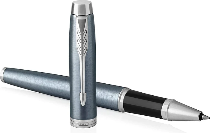 Parker IM Tintenroller (Mine) light blue grey/chrome trim, Blister