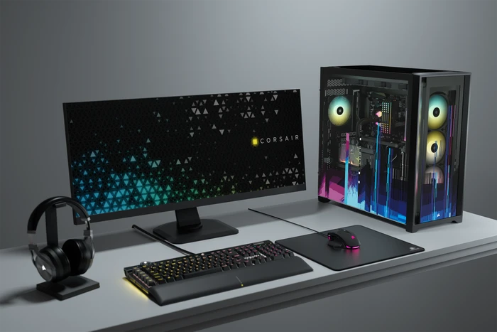 Corsair iCue 5000X RGB Signature Series Glitch, schwarz, Glasfenster