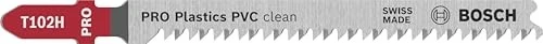 Bosch Professional T102H HCS Clean for PVC Stichsägeblatt, 100mm, 5 Stück