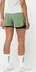 Salomon Cross 2in1 Laufhose kurz laurel wreath (Damen)