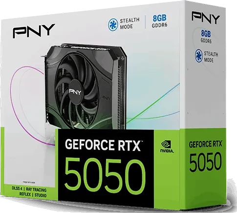 PNY GeForce RTX 5050 Single Fan, 8GB GDDR6, HDMI, 3x DP