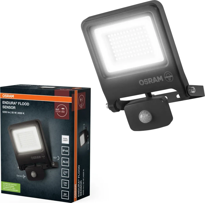 Osram Ledvance Endura Flood Sensor 50W 4000K Wandleuchte dunkelgrau