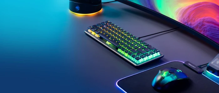 Roccat Vulcan II Mini, LEDs RGB, schwarz, TITAN II OPTICAL RED, USB, DE