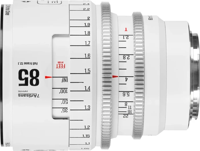 7artisans Infinte 85mm T2.1 Full Frame Cine für PL weiß