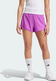 adidas Pacer All Gym Seasonal Rib High-Rise Tonal 3-Streifen Shorts purple burst (Damen)