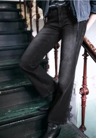 Street One Studio Bootcut Jeans black washed (Damen)