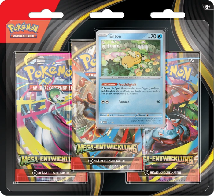 Pokémon - Mega-Entwicklung Enton 3-Pack Blister