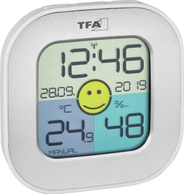TFA Dostmann Fun Hygrometer Temperaturstation silber, digital