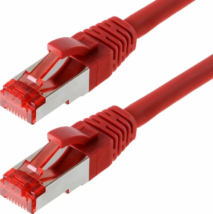 Helos Premium Patchkabel, Cat6, S/FTP, RJ-45/RJ-45, 0.25m, rot