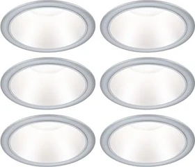 Paulmann Cole Coin LED 6W Einbauleuchte silber, 6 Stück