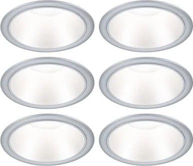 Paulmann Cole Coin LED 6W Einbauleuchte silber, 6 Stück
