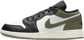 Nike Air Jordan 1 Low black/medium olive/white (Junior)