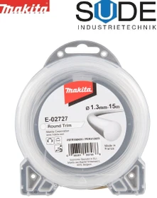 Makita Trimmerfaden Round Trim für Rasentrimmer, 1.3mm/15m