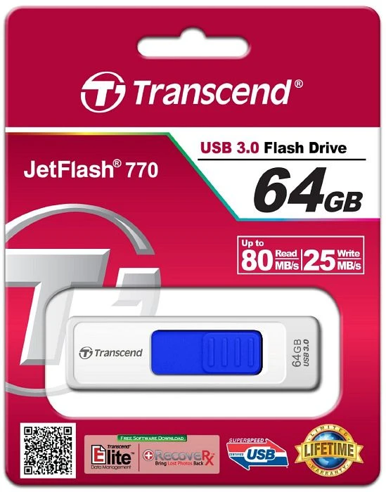 Transcend JetFlash 770 64GB, USB-A, USB 3.2 Gen 1×1