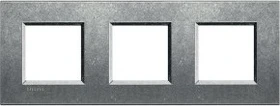 Bticino Livinglight Abdeckrahmen 3-fach, alu natur