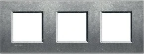 Bticino Livinglight Abdeckrahmen 3-fach, alu natur