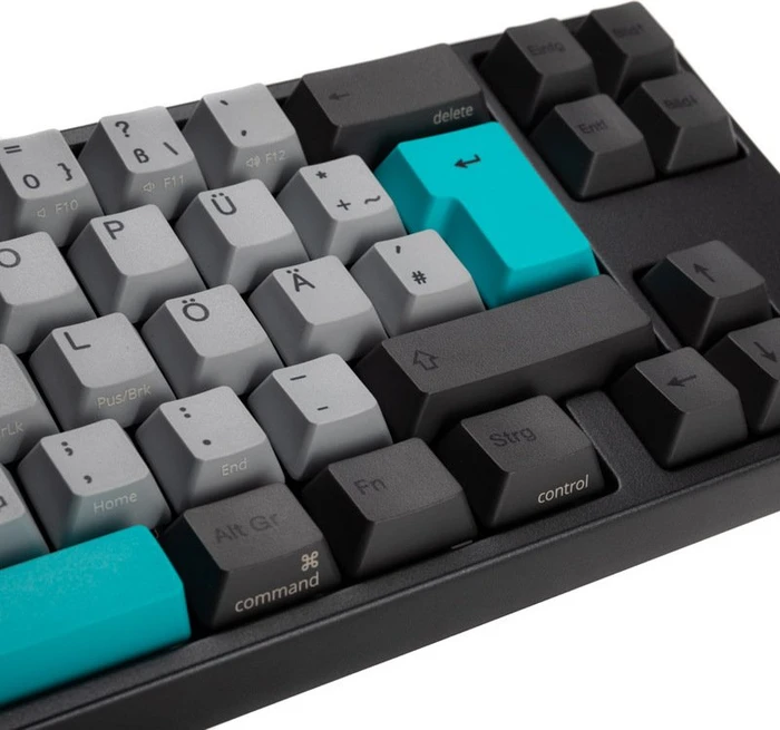 Ducky Miya Pro Moonlight TKL PC/Mac dunkelgrau, PBT, LEDs weiß, MX BLUE, USB, DE